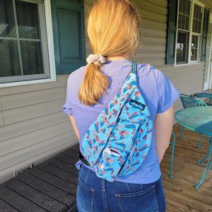 KAVU MINI SLING BAG. ORIGAMI BIRD PATTERN